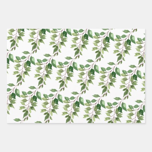 Eukalyptus Greenery Hanging Vines Geschenkpapier Set (Vorderseite 2)