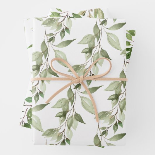 Eukalyptus Greenery Hanging Vines Geschenkpapier Set (Beispiel)