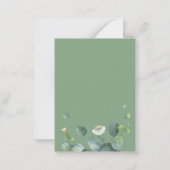 Eukalyptus Greenery Haushalt Sukkulentes Brautpart Mitteilungskarte (Rückseite)