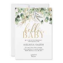 Eukalyptus Greenery Hello Baby Shower