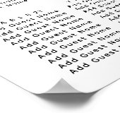 Eukalyptus Greenery Hochzeit 30 Tischsitze Poster (Ecke)