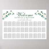 Eukalyptus Greenery Hochzeit 30 Tischsitze Poster (Vorne)