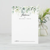 Eukalyptus Greenery Hochzeitshilfekarte Hinweiskarte (Stehend Vorderseite)