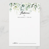 Eukalyptus Greenery Hochzeitshilfekarte Hinweiskarte (Vorderseite)