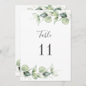 Eukalyptus Greenery Hochzeitssaison-Tischnummer (Vorne/Hinten)