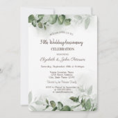 Eukalyptus Greenery Hochzeitstag Einladung (Vorderseite)