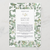 Eukalyptus Greenery Hochzeitstag Programm (Vorderseite)