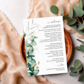 Eukalyptus Greenery Hochzeitstag und Willkommen
