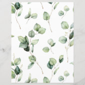 Eukalyptus Greenery Hochzeitstag und Willkommen (Rückseite)