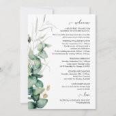 Eukalyptus Greenery Hochzeitstag und Willkommen Einladung (Vorderseite)