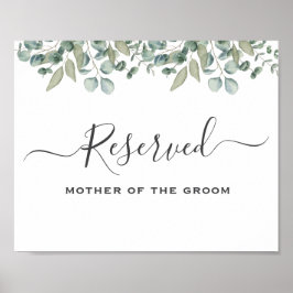 Eukalyptus Greenery Hochzeitszeichen Poster