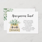 Eukalyptus Greenery Honeymoon Fond-Karte Einladung (Vorne/Hinten)