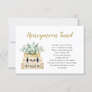 Eukalyptus Greenery Honeymoon Fond-Karte Einladung