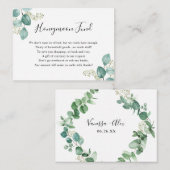 Eukalyptus Greenery Honeymoon oder Haushaltsfonds Begleitkarte (Vorne/Hinten)