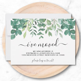 Eukalyptus Greenery I ve Moved Announcement Card Ankündigung
