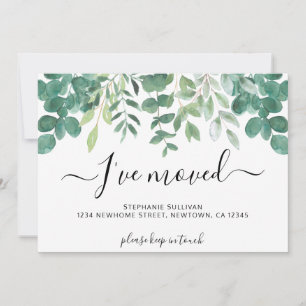 Eukalyptus Greenery Ich habe mich bewegt Ankündigung