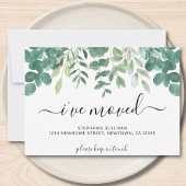 Eukalyptus Greenery Ich habe mich bewegt Ankündigung