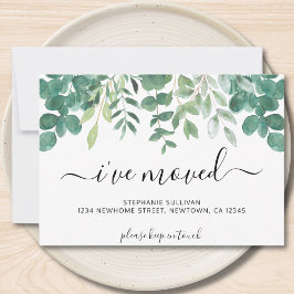 Eukalyptus Greenery Ich habe mich bewegt Ankündigung