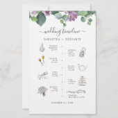 Eukalyptus Greenery Icon Wedding Itinerary Program Briefpapier (Vorderseite)
