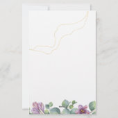 Eukalyptus Greenery Icon Wedding Itinerary Program Briefpapier (Rückseite)