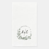 Eukalyptus Greenery Initialed Paper Guest Towels Serviette (Vorderseite)