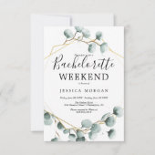 Eukalyptus Greenery Junggeselinnen-Abschied Einlad Einladung (Vorderseite)