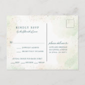 Eukalyptus Greenery Meal Choice Wedding RSVP Einladungspostkarte (Rückseite)