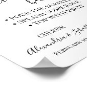 Eukalyptus Greenery Mimosa Bar Brautparty Signing Poster (Ecke)