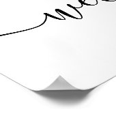 Eukalyptus Greenery Minimal Wedding Willkommenszei Poster (Ecke)