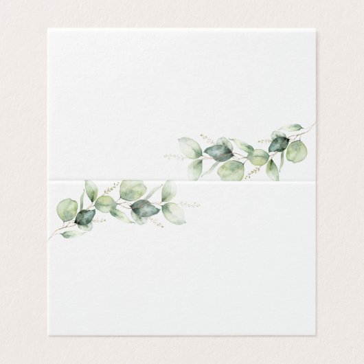 Eukalyptus Greenery Minimalistisch Hochzeitsszene (Außenseite Aufgefaltet)