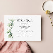Eukalyptus Greenery Minimalistisch Wedding Begleitkarte