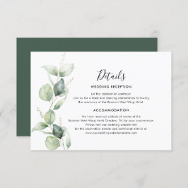 Eukalyptus Greenery Minimalistisch Wedding Begleitkarte