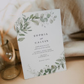 Eukalyptus Greenery Minimalistisch Wedding Einladung
