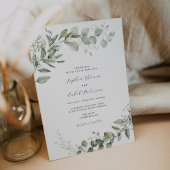 Eukalyptus Greenery Minimalistisch Wedding Einladung