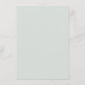 Eukalyptus Greenery Modern Geometric Wedding Menu Menükarte (Rückseite)