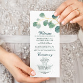 Eukalyptus Greenery Moderne Elegante Sommerhochzei Programm