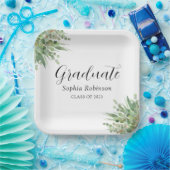 Eukalyptus Greenery Moderne Graduation Party Pappteller (Party)