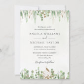 Eukalyptus Greenery Moderne Hochzeit Einladung (Vorderseite)