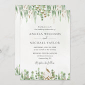 Eukalyptus Greenery Moderne Hochzeit Einladung (Vorne/Hinten)