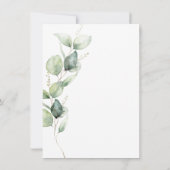 Eukalyptus Greenery Moderne Hochzeit Einladung (Rückseite)