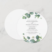 Eukalyptus Greenery Moderne Hochzeit Einladung (Vorne/Hinten)