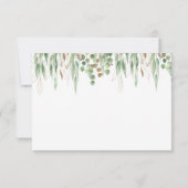 Eukalyptus Greenery Moderne Hochzeit RSVP Karte (Rückseite)