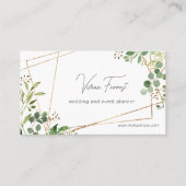 Eukalyptus Greenery Moderner geometrischer Rahmen Visitenkarte (Vorderseite)