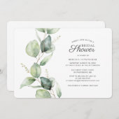 Eukalyptus Greenery Modernes Brautparty Einladung (Vorne/Hinten)