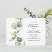 Eukalyptus Greenery Modernes Brautparty Einladung (Stehend Vorderseite)