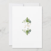 Eukalyptus Greenery Monogram First Holy Communion Einladung (Rückseite)