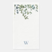 Eukalyptus Greenery Monogram Serviette (Vorderseite)