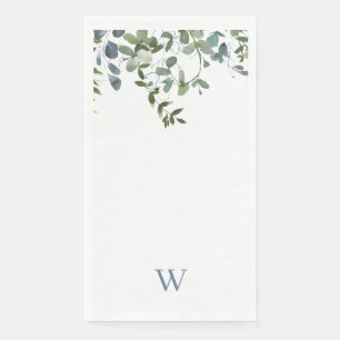 Eukalyptus Greenery Monogram Serviette
