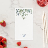 Eukalyptus Greenery Monogram Serviette (Beispiel)