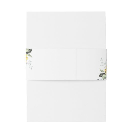 Eukalyptus Greenery Monogram Wedding Einladungsbanderole (Rückseitenbeispiel)